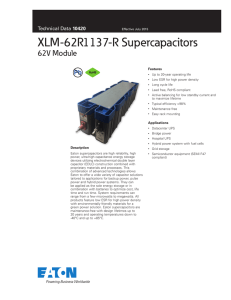 XLM-62R1137-R Supercapacitors 62V Module Pb 10420