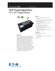 XLR Supercapacitors 48 V, 166 F Rugged Module Pb 10510