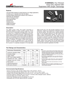 41206ESDA, Array Chip, Polymer ESD Suppressor With SurgX Technology