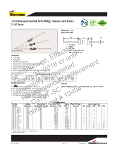 3.6x10mm Axial-leaded, Time-Delay, Ceramic Tube Fuses