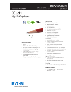 CC12H High I²t Chip fuses Pb HF