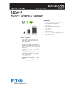 MLVA-R Multilayer varistor ESD suppressor Pb HF