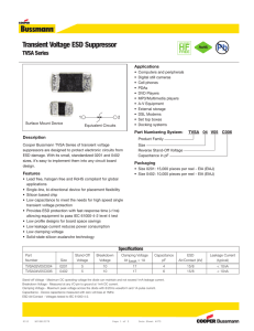 Pb HF Transient Voltage ESD Suppressor TVSA Series