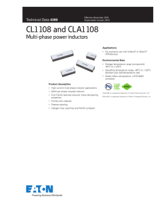 CL1108 and CLA1108 Multi-phase power inductors
