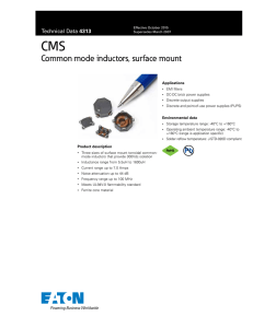 CMS Common mode inductors, surface mount 4313
