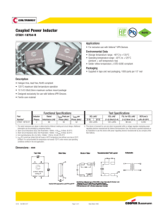 Pb HF Coupled Power Inductor CTX01-18754-R