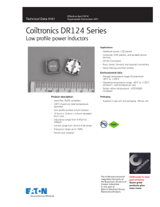 Coiltronics DR124 Series Low profile power inductors Technical Data 4141