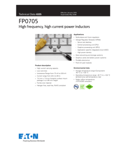 FP0705 High frequency, high current power inductors