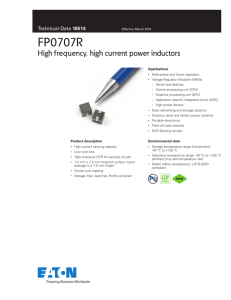 FP0707R High frequency, high current power inductors