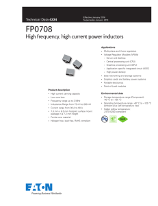 FP0708 High frequency, high current power inductors