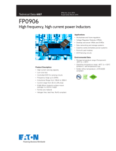 FP0906 High frequency, high current power inductors