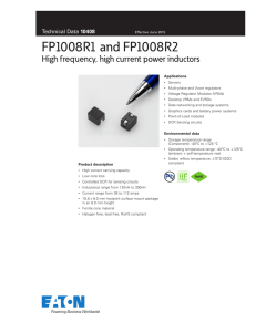 FP1008R1 and FP1008R2 High frequency, high current power inductors