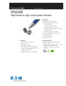 FP1010R High frequency, high current power inductors