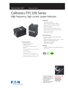 Coiltronics FP1108 Series High frequency, high current, power inductors