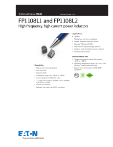 FP1108L1 and FP1108L2 High frequency, high current power inductors