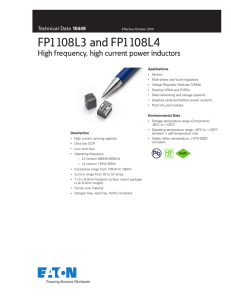 FP1108L3 and FP1108L4 High frequency, high current power inductors