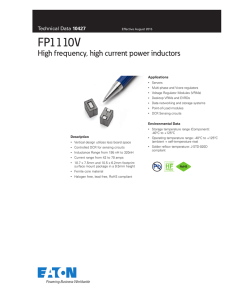 FP1110V High frequency, high current power inductors