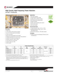 HF High Current, High Frequency, Power Inductors FREE FLAT-PAC™ FP1206 Series