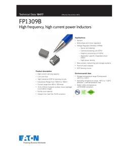 FP1309B High frequency, high current power inductors
