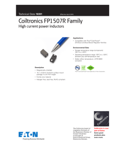 Coiltronics FP1507R Family High current power inductors