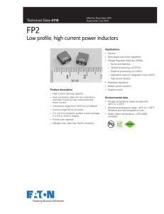 FP2 Low profile, high current power inductors