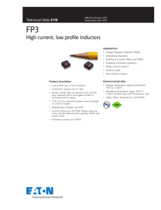 FP3 High current, low profile inductors 4118