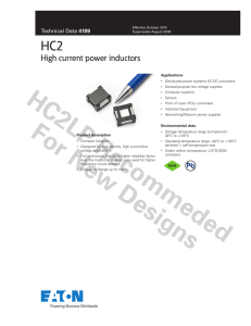 HC2 High current power inductors 4109