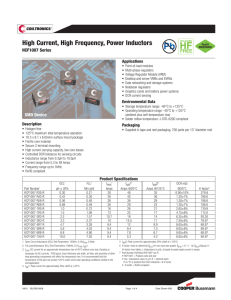 HF Pb High Current, High Frequency, Power Inductors FREE