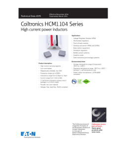 Coiltronics HCM1104 Series High current power inductors