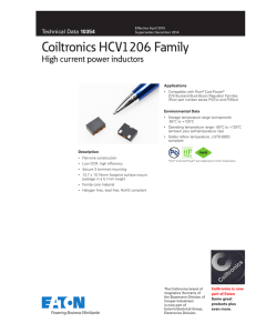 Coiltronics HCV1206 Family High current power inductors