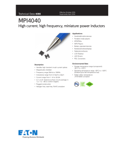 MPI4040 High current, high frequency, miniature power inductors