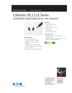 Coiltronics RL1218 Series Unshielded radial leaded drum core inductors
