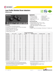 Low-Profile Shielded Drum Inductors SD7030 Series SMD Device