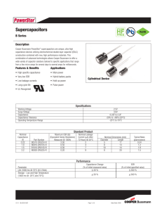 Pb HF Supercapacitors B Series