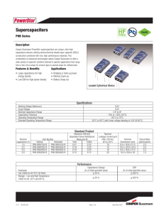 Pb HF Supercapacitors PHB Series