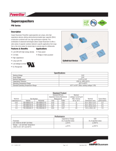 Pb HF Supercapacitors PM Series