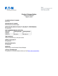 Product Change Notice PCN#: EE-PCN16011 March 5, 2016