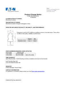 Product Change Notice PCN#: EE-PCN15012 11/20/2015