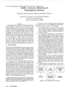 GBB:  A  Generic  Blackboard Development  System