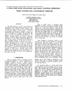 A  REAL-TIME  ROAD  FOLLOWING  AND ... VISION  SYSTEM  FOR  AUTONOMOUS  VEHKL=