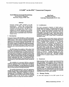 CCLISPm  on  the  IPSC”  Concurrent ...