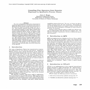 Compiling Plan  Operators  from  Domains Expressed in  Qualitative