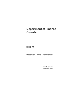 Department of Finance Canada 2010–11