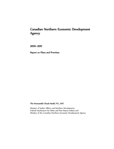 Canadian Northern Economic Development Agency  2010–2011