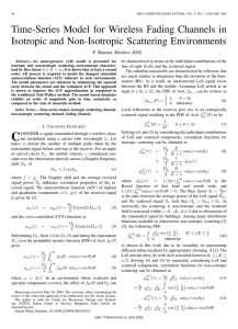 Time-Series Model for Wireless Fading Channels in Member, IEEE