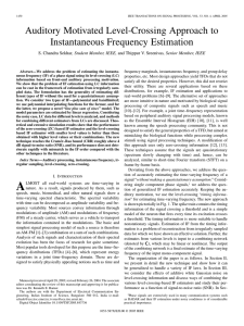 Auditory Motivated Level-Crossing Approach to Instantaneous Frequency Estimation , Student Member, IEEE,