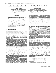 From: AAAI-88 Proceedings. Copyright ©1988, AAAI (www.aaai.org). All rights reserved.