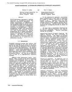 Kathryn B. Laskey and Paul E. Lehner Decision Science Consortium, Inc.