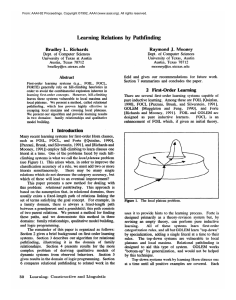 Learning  Relations  by  Bathfinding