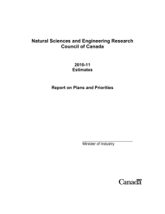 Natural Sciences and Engineering Research Council of Canada 2010-11
